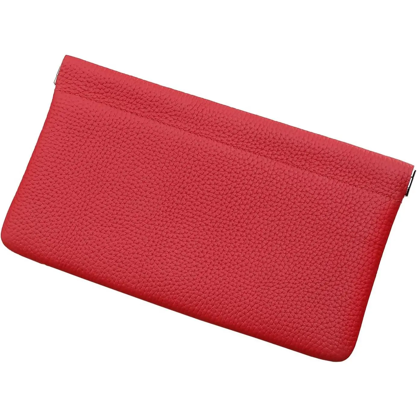 Women's Genuine Leather Self-Closing Wallet - Waterproof Portable Pocket Pouch for Baby & Maternity Cosmetic, Lipstick, Phone, Coin Storage (Red), Coin Purse, Fast Shipping