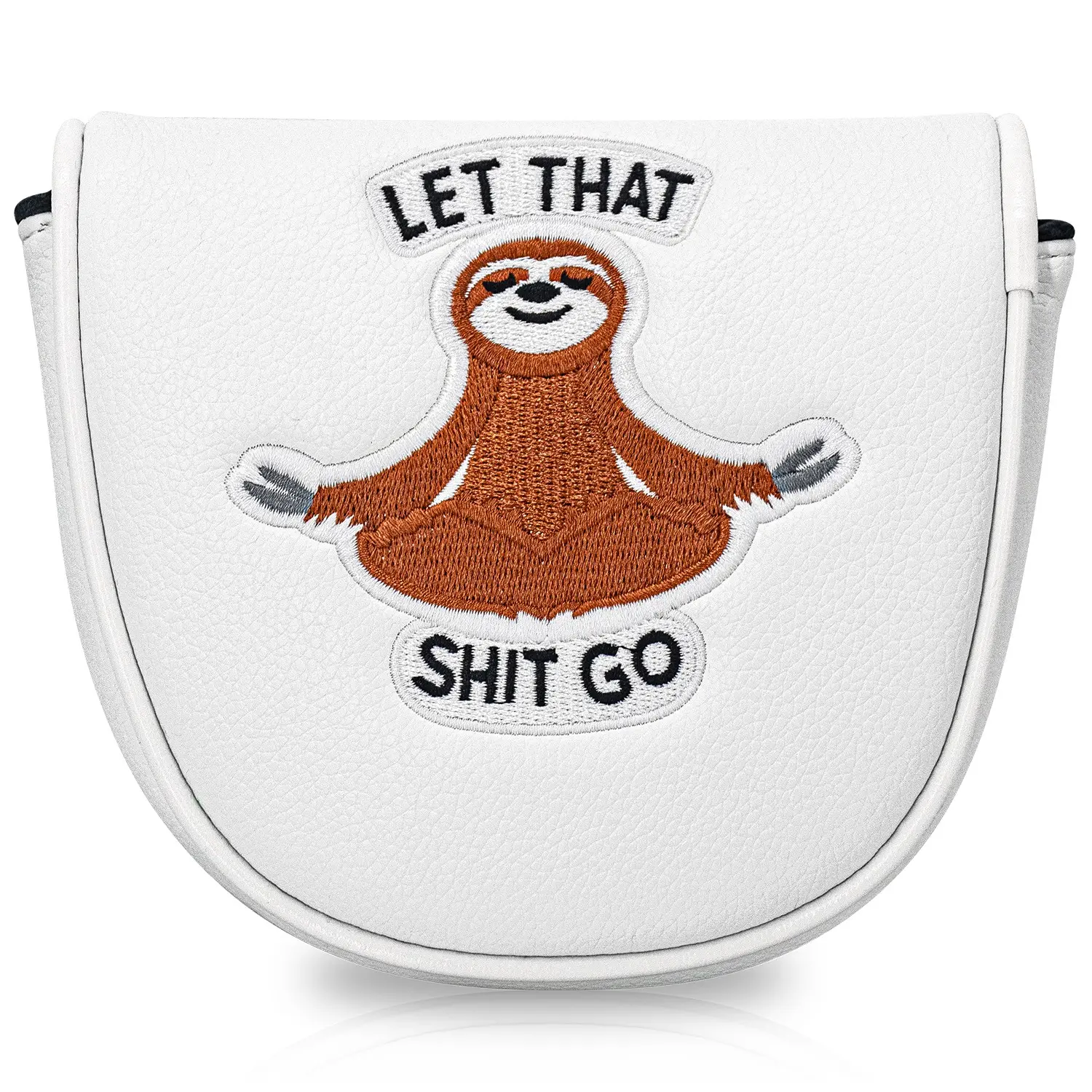 1pc Putter Head Cover, Sloth Style Putter Cover, Premium PU Golf Putter Cover, Magnetic Closure, Fits Most, Unisex Fun Golf Gift Accessory