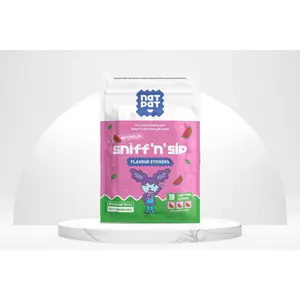 NATPAT Sniff 'n' Sip Flavour Stickers - 18 Pieces, Colorful Stickers for Decor and Decorative Use Ornaments White