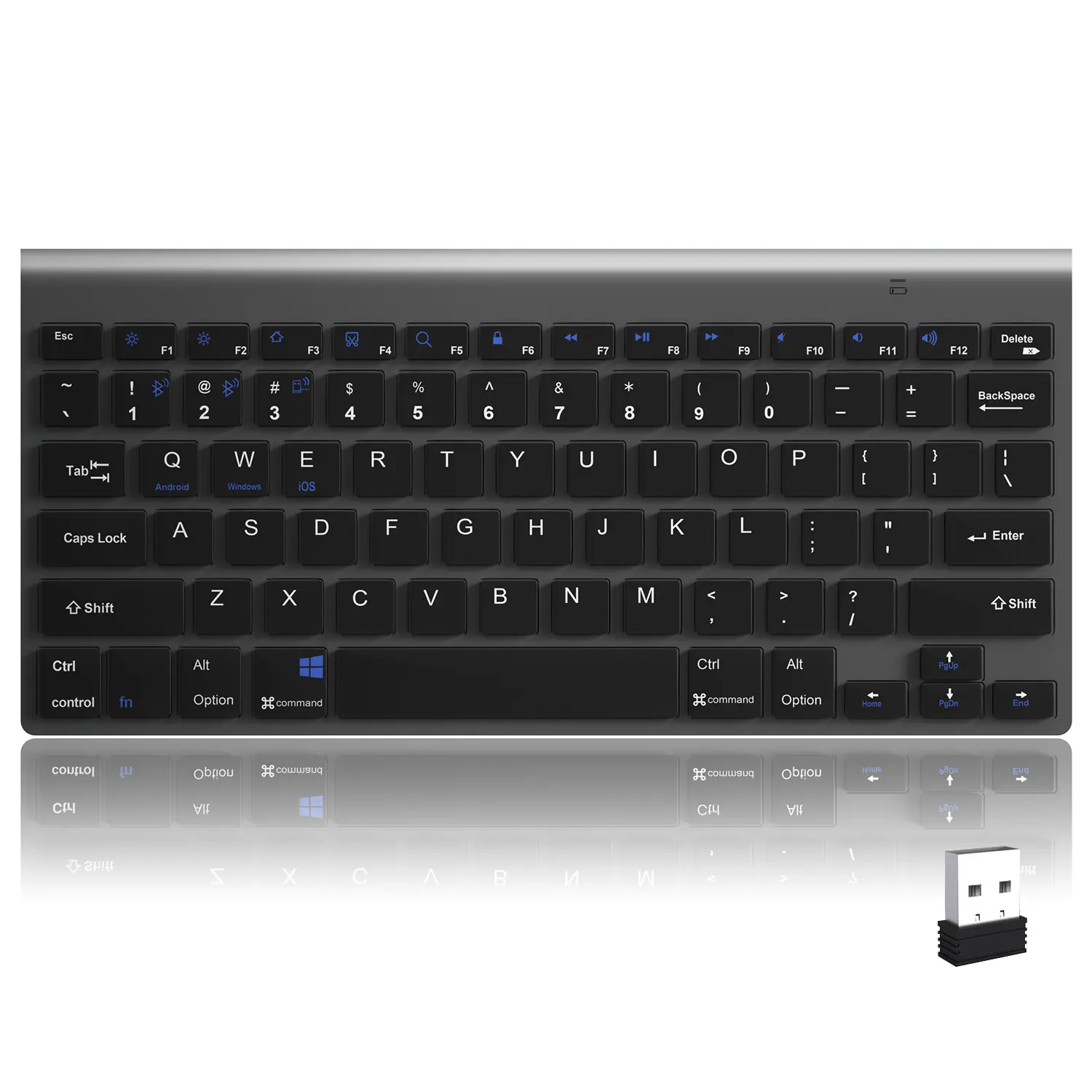 Portable 2.4G+ Wireless Keyboard for Windows Laptops - Thin, Lightweight and Easy to Carry, Ideal for Office Use