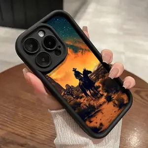 A Western Character Riding Horse Pattern Phone Case, TPU Shockproof Full Protection Case, Suitable for iPhone 17/16/15/14/13/12/11 PRO MAX PLUS AIR E XS and PROMAX MINI, Ideal Gift for Friends and Family, T1393