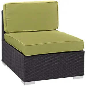 Gather Armless Outdoor Patio Sectional in Espresso Peridot
