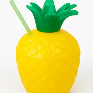 Pineapple Sippy Cup with Straw - Fun Summer Drinkware