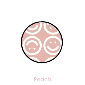 abbyrose Smilies Adhesive Phone Grip Black Peach