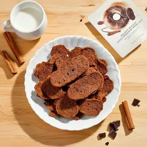 DELIGHT PROJECT Korean Chocolate Cinnamon Bagel Chips 50g - Low Calorie Healthy Snack, Olive Young