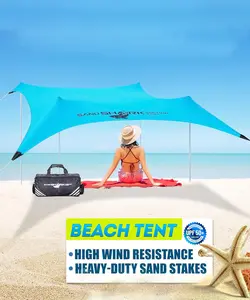 FINAL SALE-CLEARANCE Large Pop Up Beach Tent for Outdoors: Water-Resistant, Portable Sunshade, Fits in a duffle bag.