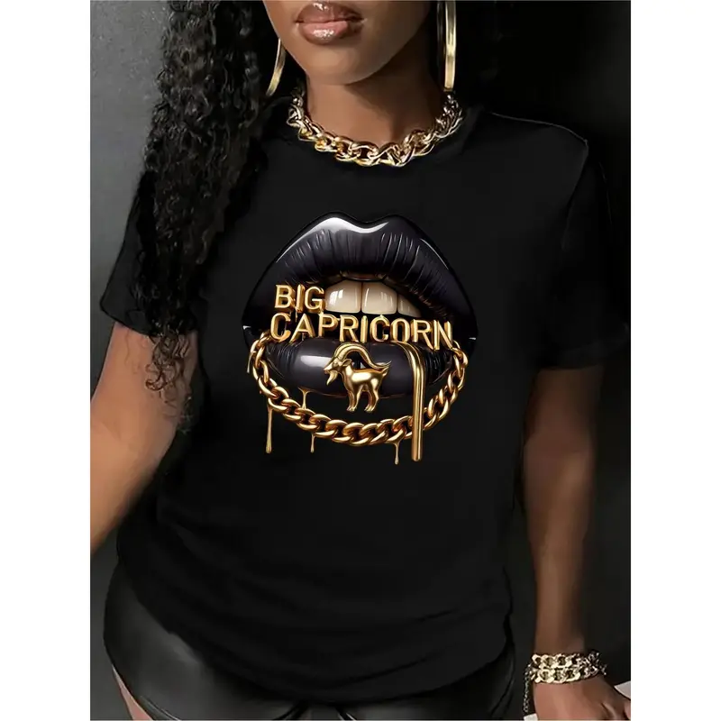 Endo Warrior Women's Black Cotton Round Neck Short Sleeve Printed