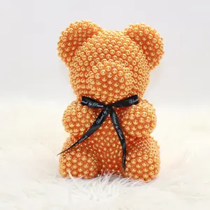 United by Pearls Bear Made with Pearls Collection Unique Pearl Crafted Teddy Bear for Elegant Accessories