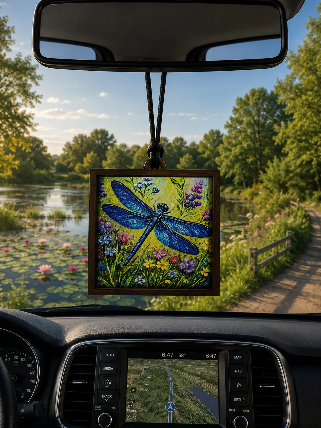 Dragonfly Suncatcher Car Charm