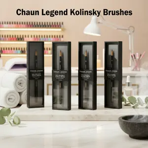 Chaun Legend 100% Kolinsky Acrylic Brush - Precision-Crafted with Finest Kolinsky Hairs for Unmatched Smoothness and Control - Available in Sizes #10, #12, #14, #16, #18