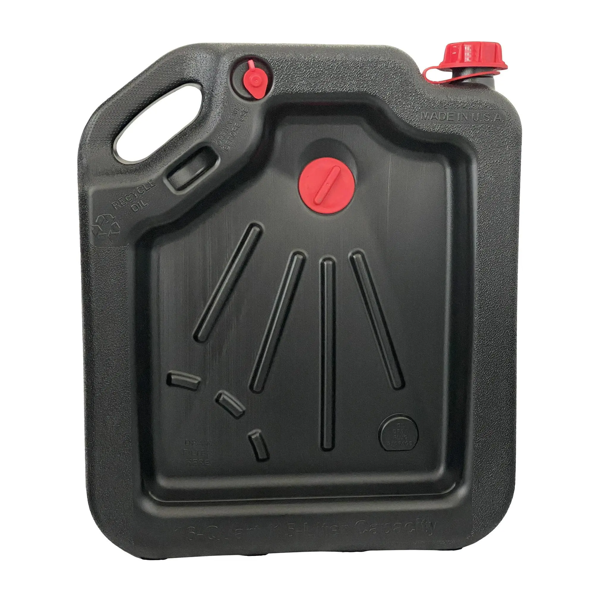 16-Quart Automotive Oil Drain Pan, Leak-Resistant Container with Lid