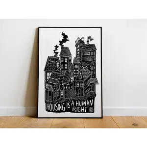 Housing Is A Human Right Print, Socialist, Rights, Equality