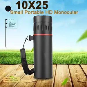 10x25 True HD Telescopic Monocular Telescope for Adults, Compact and Easy to Store, Durable Outdoor Gear, Perfect Gift for Hiking and Camping