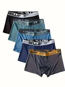 Men's Underwear Set, Men's Boxer Briefs Set, Men's Briefs & Shorts, Trendy Innerwear, Comfortable Everyday Wear, Ideal Gift for Him, Pack of 5