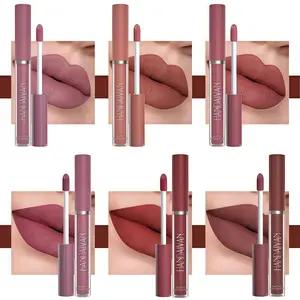 HANDAIYAN 6Pcs Matte Liquid Lipstick Set - Long Lasting & High Pigmented | Nude Lip Stain Makeup Kit - Waterproof, Non-Stick Cup Transfer | Perfect Makeup Gift for Women new arrival facial wash hydrate duo snowboarding gear merch holiday s gu wig  install