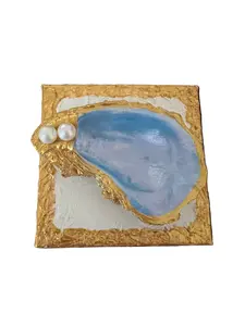 Blue Oyster Shell Canvas Block Picture