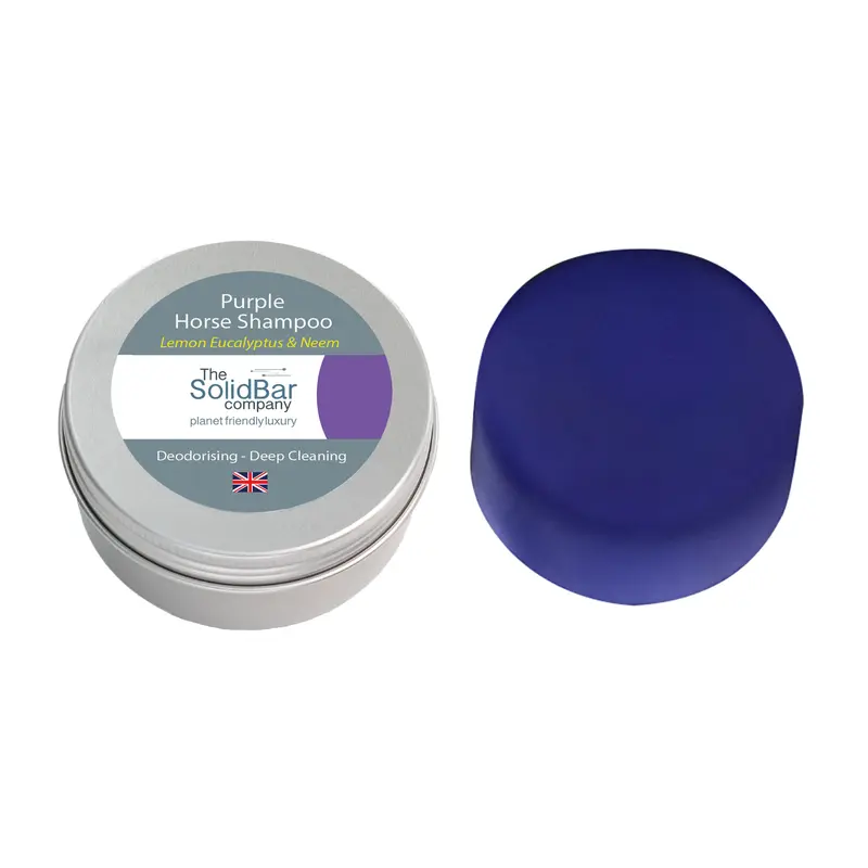 Equine - Purple Horse Deep Clean Shampoo with Lemon Eucalyptus and Neem, Deodorizing, Concentrated Bar