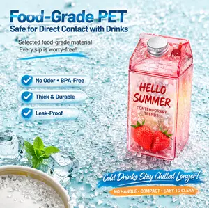 New Double-Walled Extra-Thick Cooling Tumbler Gel-Filled "Quicksand" Ice Cup With Straw The Viral Summer Crushed-Ice Mug Cute Strawberry & Avocado Ice Cups Universal Cup Insulator For To