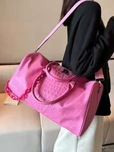 Fashion Crocodile Pattern Travel Bag, Travel Duffel Bag, Gym Bag, Chain Bag, Waterproof Scratch-Resistant Beach Bag, Casual Daily Use, All Seasons, Perfect Travel Bag