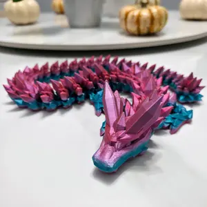 Crystal Dragon 2025 | Articulated Cinderwings Dragon | Fantasy Desk Display Figure