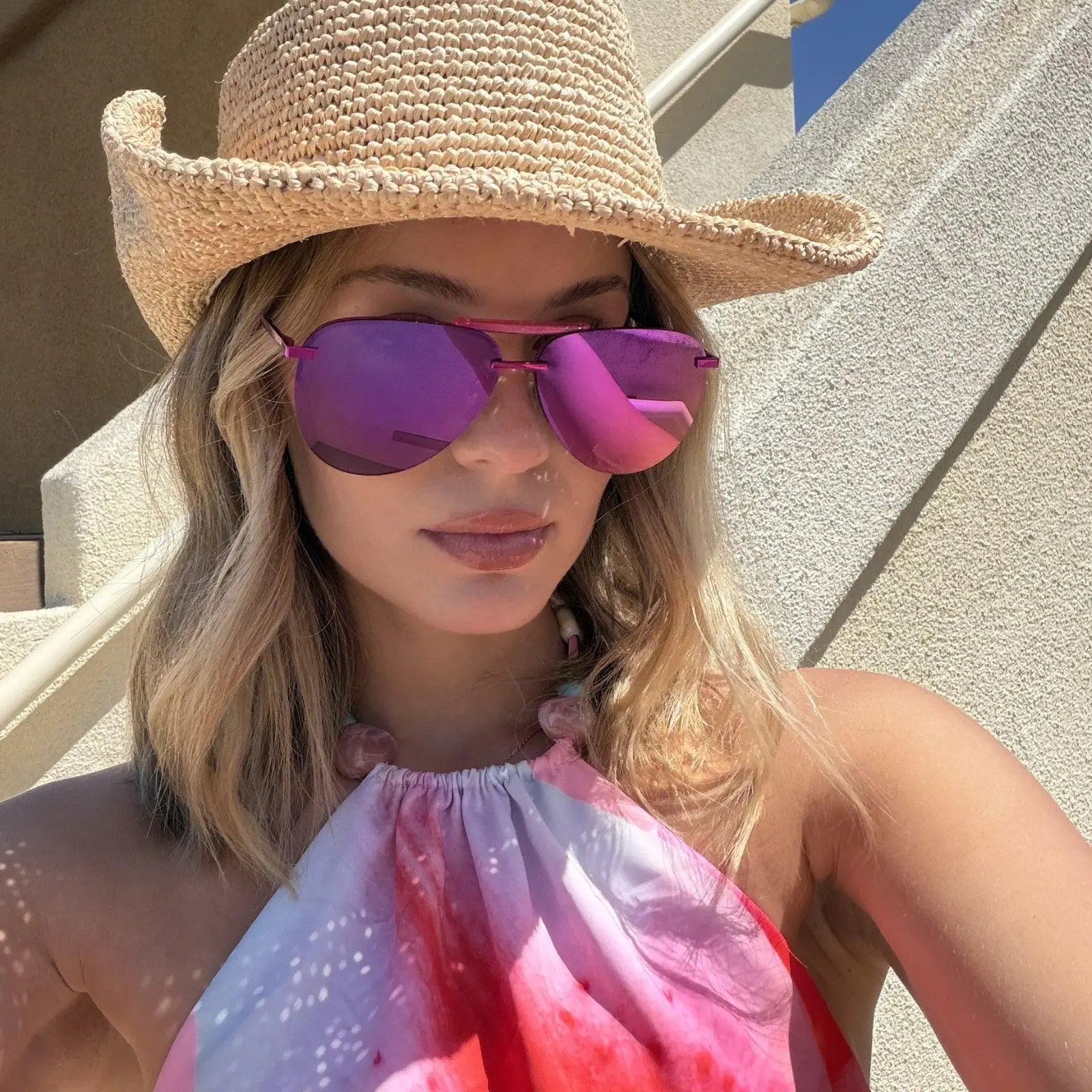 ✨Oversized Pink Mirrored Sunglasses✨ TAHOE - PINK RUSH METALLIC + PINK RUSH MIRROR SUNGLASSES  main image 2