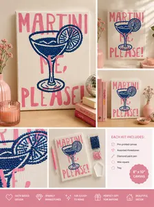 Martini Me Please 8x10 Bedazzling Kit, Rhinestone Bedazzling Kit for Crafts & DIY Projects