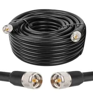 50ft KMR400 PL259 Male to Male Coaxial  - Low Loss UHF  for HAM Radio, VHF Radio, SWR Meter, Antenna Analyzer