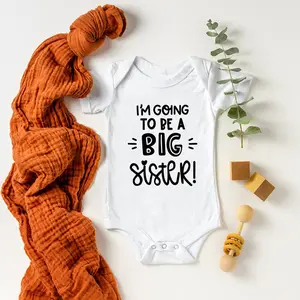 I'm Going to Be a Big Sister Summer Newborn Infant Baby Clothes Funny Cute Toddler Jumpsuits Bodysuits Outfits