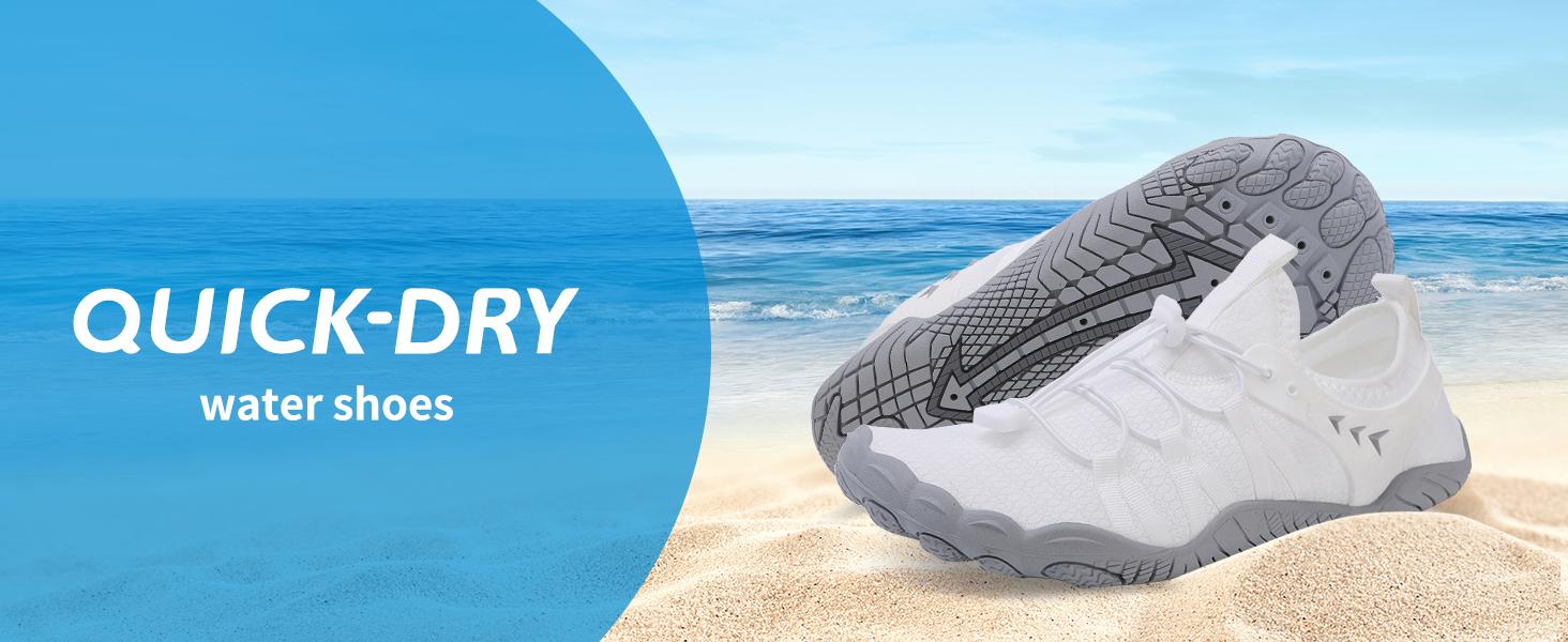 Water Shoes Quick Dry Slip-on for Men & Women Barefoot Water Shoes Each Pool Surf Yoga Ideal for Aquatic Activities