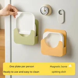 Magnetic bone dish for home use; food-grade tableware—bone plate/dish, table top waste container for scraps, side dishes, and fruit plates