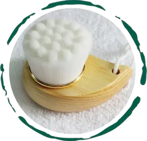Facial Brush with Bamboo Handle