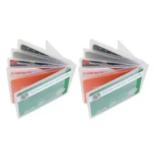 2pcs Plastic 6 page Insert Replacement Credit Card Picture Holder Bifold Wallet