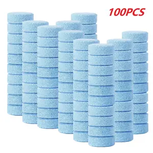 100PCS Automotive Windshield Washer Fluid, Effervescent Tablets, Wiper Fluid, Solid Wiper Essence, Summer Cleaning Agent, Super-Concentrated Liquid, Specially Designed for Small Cars