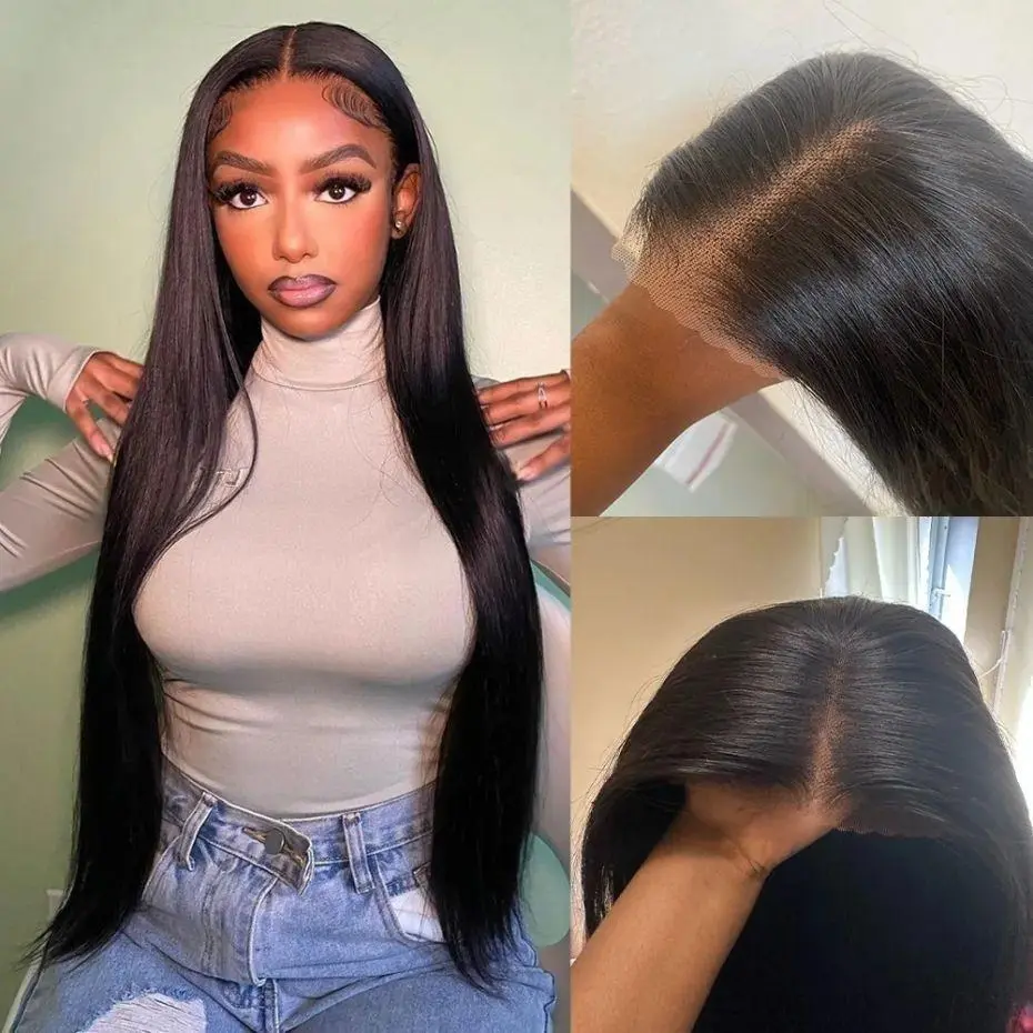 MYLOCKME Hair Glueless Wig 9x6 7x5 6x4 Real Human Hair Wigs 180% Density Bone Straight Wig HD Transparent Pre Cut Lace Closure Wig Easy To Go No Glue Need Natural Color#SummerVibes#tiktokshopspringglowup