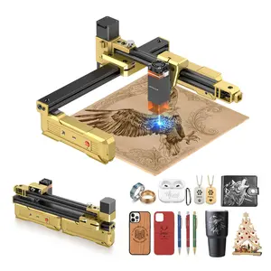 ARTILUME T1 3W Foldable Laser Engraver, Portable & No Assembly, 0.01mm High Precision, 10000mm/min Speed, Ideal for Wood, Leather, Acrylic & Coated Metal, For Beginners & Pros, Perfect for DIY Projects & Small Businesses