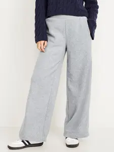 Old Navy Women's Extra High-Waisted Microfleece Wide-Leg Sweatpants