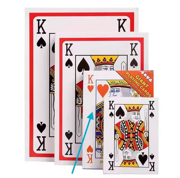 Giant Jumbo Deck of Big Playing Cards Convetsation Starter Funny Novelty Party Game 12cm x 17cm Humongous Size for Fun Activities & Ice Breakers