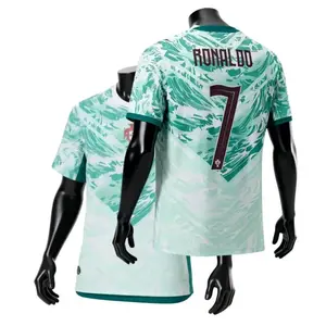 Classic Number 7 Athletic Teal Green Wave Pattern Jersey - Retro Short Sleeve Soccer Sportswear Tee - Breathable Moisture-Wicking Mesh Fabric, Perfect for Fan Gameday Outfits, Streetwear Styling