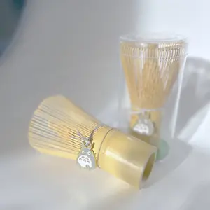 Totoro Matcha Whisk: Bamboo Chasen with Totoro and Sakura Charm