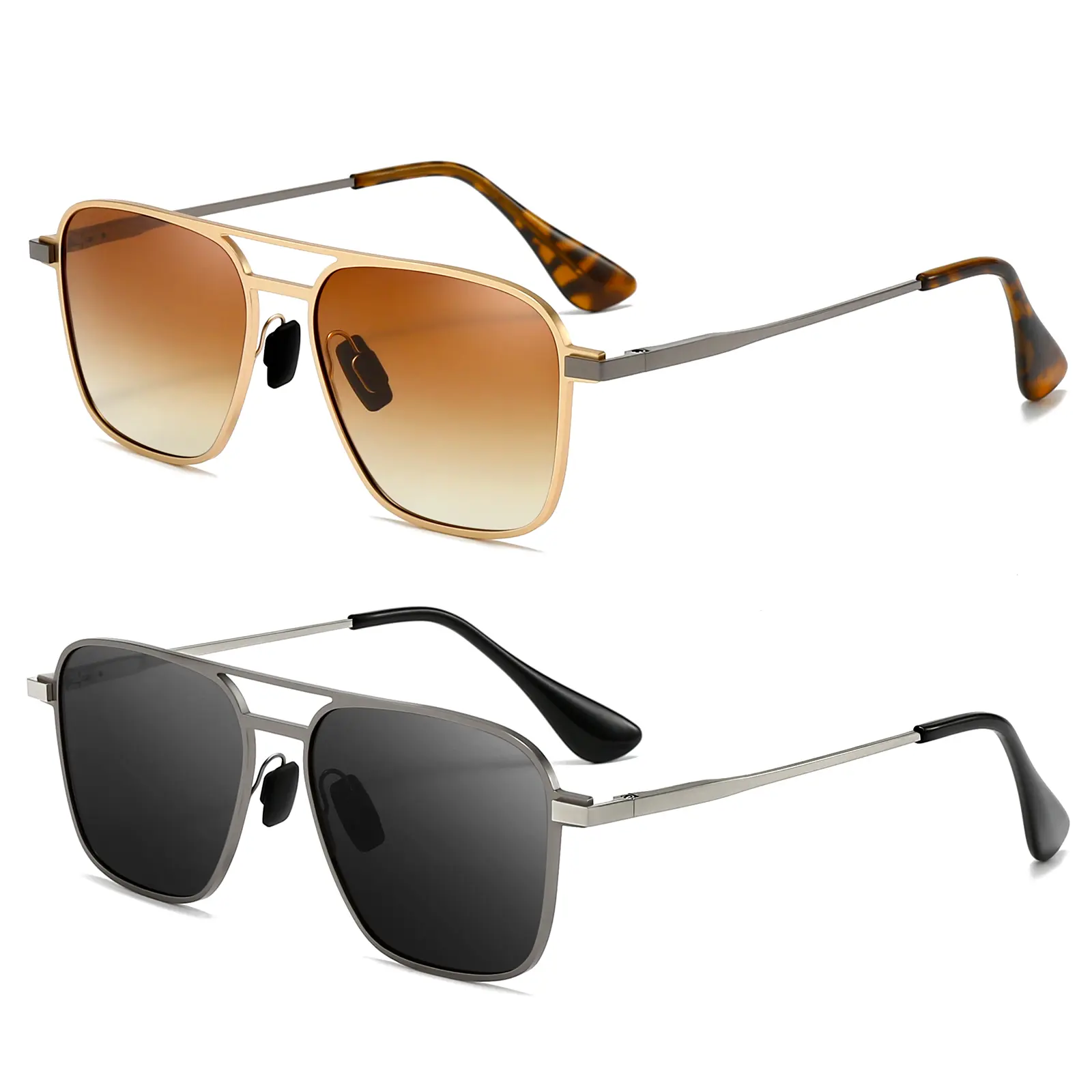 SUNGAIT Polarized Retro Square Aviator Sunglasses for Men  display picture 2