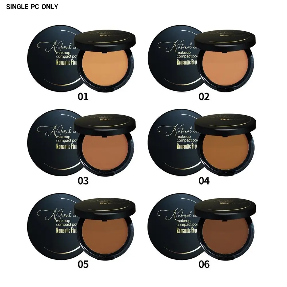 Dark Waterproof Powder, Natural Contouring Powder Compact with Powder Puff, Makeup Dark Waterproof Powder, Natural Contouring Powder Compact with Powder Puff, Makeup