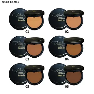 Dark Waterproof Powder, Natural Contouring Powder Compact with Powder Puff, Makeup Dark Waterproof Powder, Natural Contouring Powder Compact with Powder Puff, Makeup