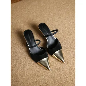 Women's Fashionable Patchwork Stiletto Heels, Elegant Pointed Toe High Heels for Party, Daily Clothing Decor, Back Empty Heels for Women & Girls, Elegant Party Shoes(Sheets)