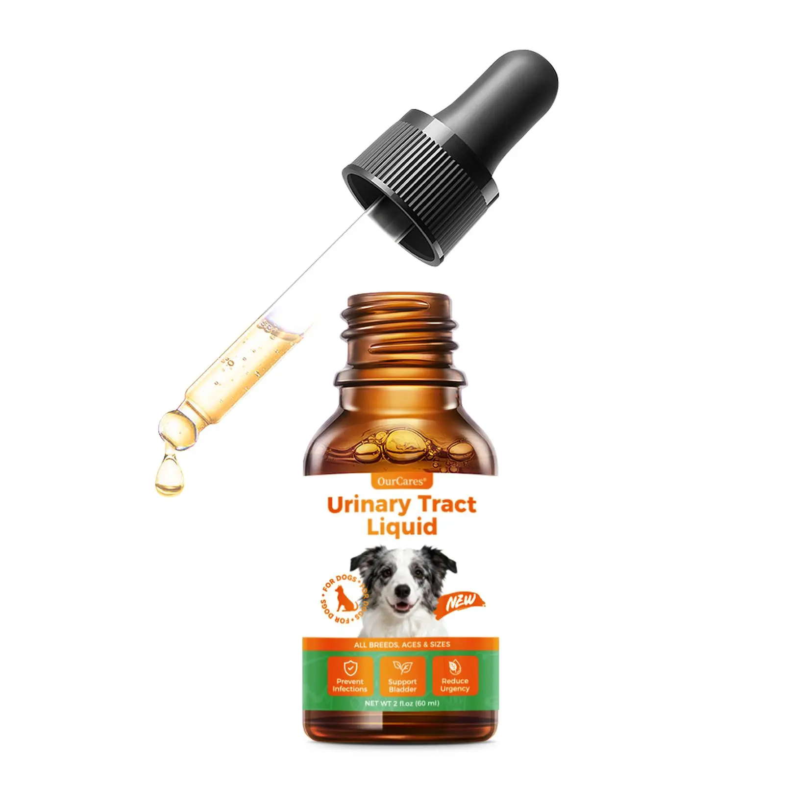 OURCARES-Pet Urinary Care Drops for Dogs | Natural Cranberry Urinary Support Supplement Can Be Fed Directly Or Mixed Into Food