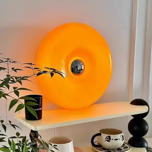 Adjustable Brightness Touch Wall Mounted Lamp, Modern Donut Design LED Ambient Light, Bedroom & Study Decor, Halloween Atmosphere Lamp