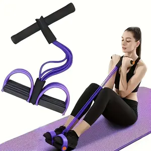 Multi-functional Tension Rope Gym, Durable 6-strand Thickened Tube Stretching Yoga Step Stretching Resistance Band, Portable Fitness Stretching Rope, Suitable for Abdominal/waist/arm/leg Stretching Exercises
