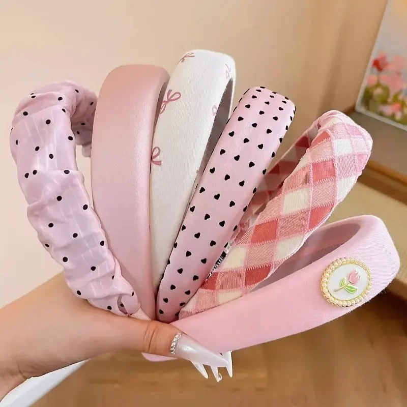 Pink Aesthetic Headband  – Cute Wide Hair Accessories