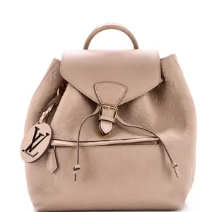 Pre-owned Louis Vuitton Leather Backpacks Montsouris NM Backpack Monogram Empreinte PM by Rebag