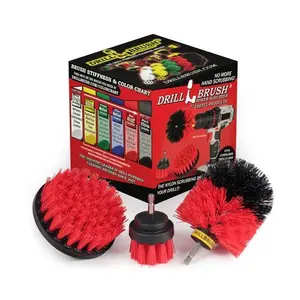 DRILL BRUSH 3 PC KIT RED