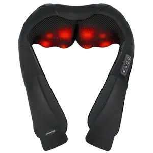 Shiatsu Neck & Back Massager Electric Shoulder Massager Car Neck Massage Pillow for Neck Shoulder Back Leg & Foot Massage 8 3D Nodes 3 Speed 2 Direction Black Gift